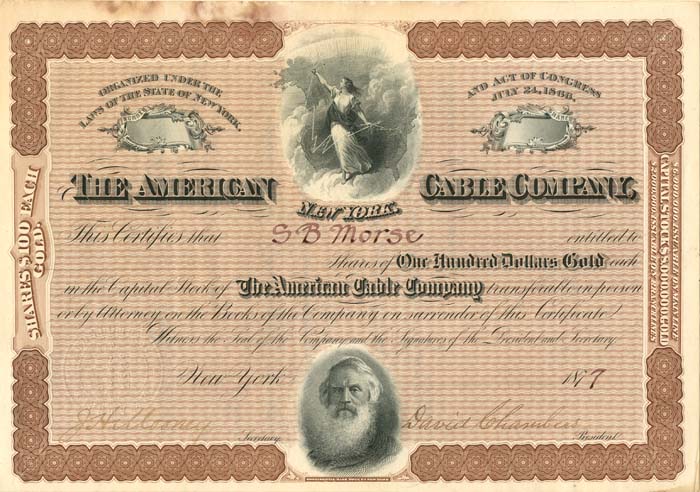 American Cable Co. - Stock Certificate